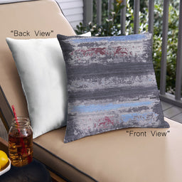 Front View of Mid-Century Modern Urban Square Plum Purple Throw Pillow, 18 inch by 18 inch, pwurb2827