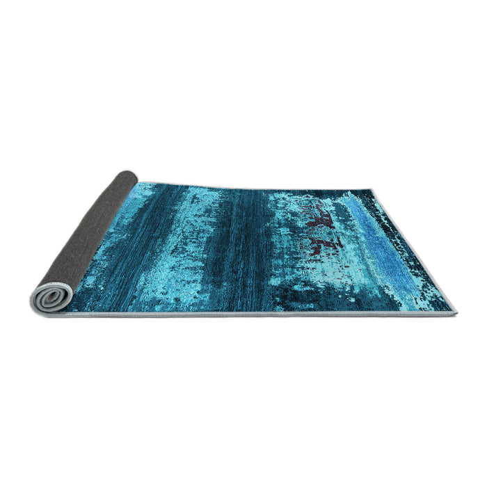 Sideview of Oriental Light Blue Industrial Rug, urb2827lblu