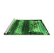 Sideview of Machine Washable Oriental Green Industrial Area Rugs, wshurb2827grn