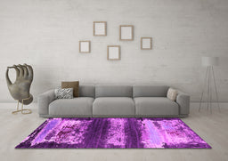 Machine Washable Oriental Pink Industrial Rug in a Living Room, wshurb2827pnk