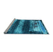 Sideview of Machine Washable Oriental Light Blue Industrial Rug, wshurb2827lblu