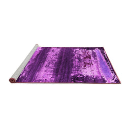 Sideview of Machine Washable Oriental Pink Industrial Rug, wshurb2827pnk