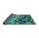 Sideview of Oriental Turquoise Industrial Rug, urb2828turq