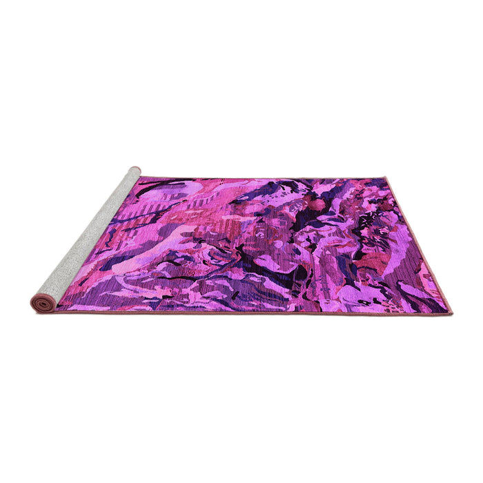 Sideview of Machine Washable Oriental Pink Industrial Rug, wshurb2828pnk