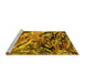 Sideview of Machine Washable Oriental Yellow Industrial Rug, wshurb2828yw