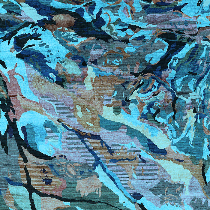 Oriental Light Blue Industrial Rug, urb2828lblu