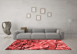 Industrial Red Washable Rugs