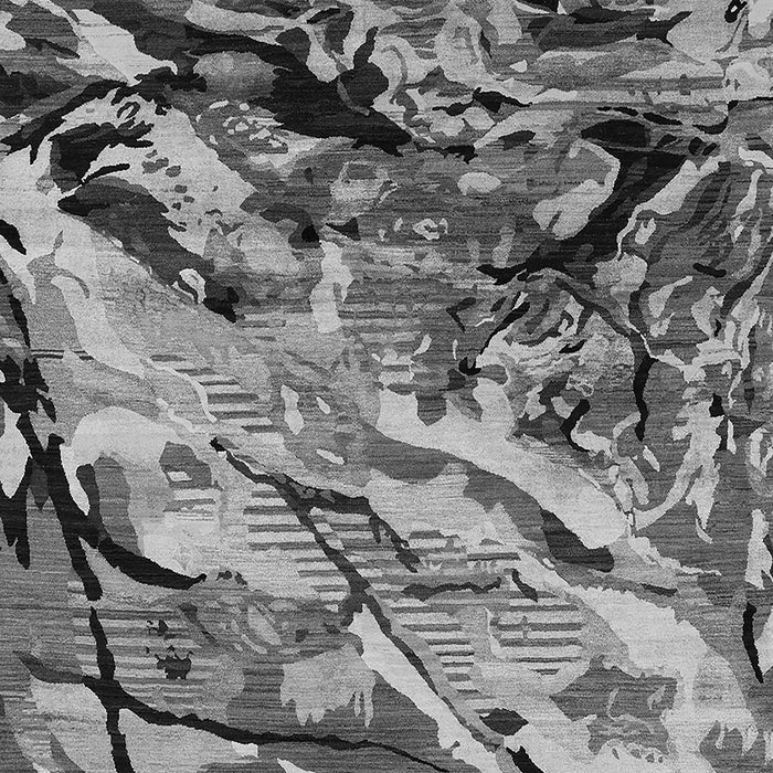 Machine Washable Oriental Gray Industrial Rug, wshurb2828gry