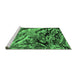 Sideview of Machine Washable Oriental Emerald Green Industrial Area Rugs, wshurb2828emgrn