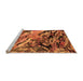 Sideview of Machine Washable Oriental Orange Industrial Area Rugs, wshurb2828org