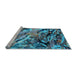 Sideview of Machine Washable Oriental Light Blue Industrial Rug, wshurb2828lblu