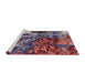 Sideview of Machine Washable Industrial Modern Velvet Maroon Purple Rug, wshurb2829