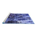 Sideview of Machine Washable Oriental Blue Industrial Rug, wshurb2829blu