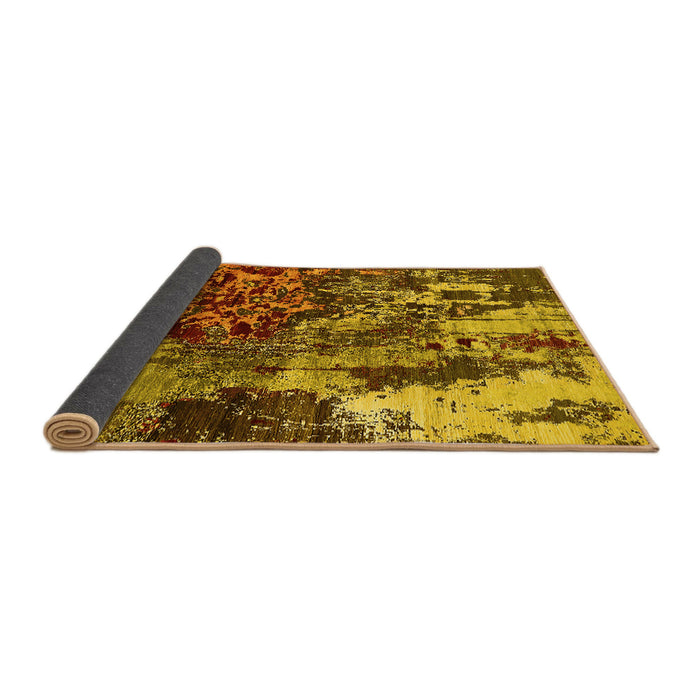 Sideview of Oriental Yellow Industrial Rug, urb2829yw