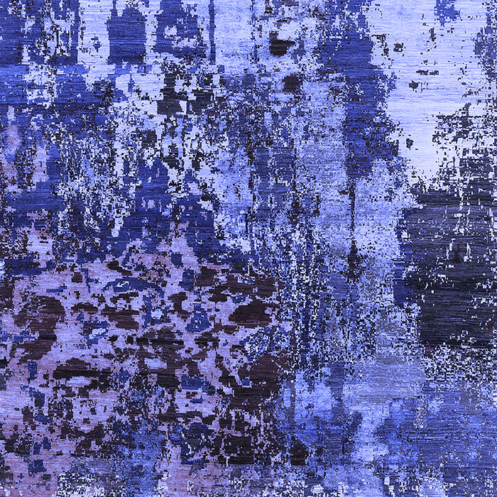 Machine Washable Oriental Blue Industrial Rug, wshurb2829blu