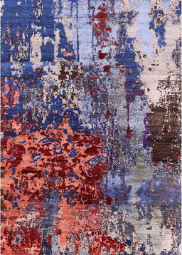 Machine Washable Industrial Modern Velvet Maroon Purple Rug, wshurb2829