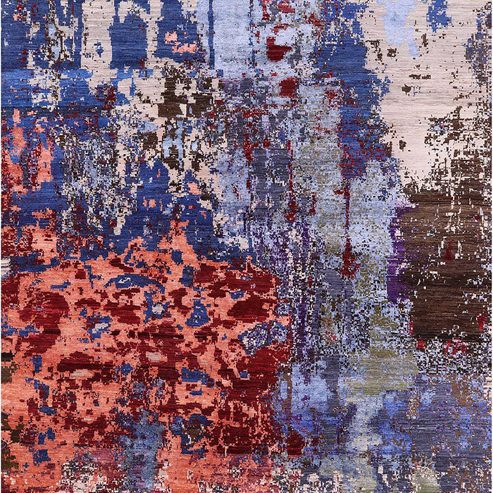 Machine Washable Industrial Modern Velvet Maroon Purple Rug, wshurb2829