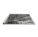Sideview of Machine Washable Oriental Gray Industrial Rug, wshurb2829gry