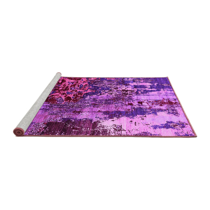Sideview of Machine Washable Oriental Pink Industrial Rug, wshurb2829pnk