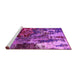 Sideview of Machine Washable Oriental Pink Industrial Rug, wshurb2829pnk