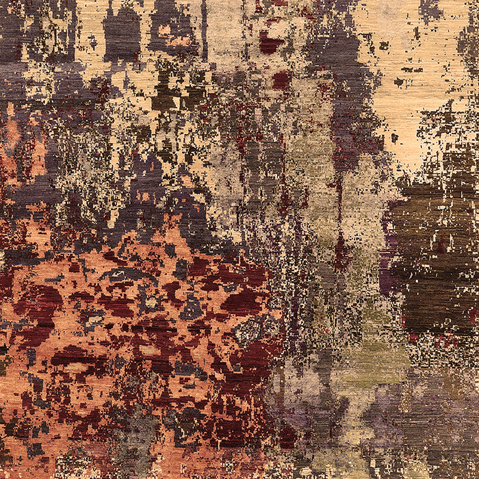 Machine Washable Oriental Brown Industrial Rug, wshurb2829brn