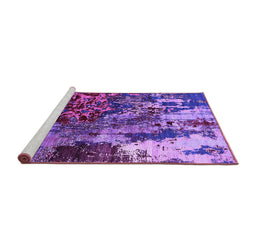 Sideview of Machine Washable Oriental Purple Industrial Area Rugs, wshurb2829pur