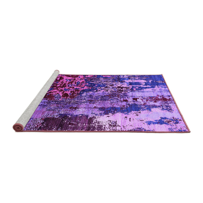 Sideview of Machine Washable Oriental Purple Industrial Area Rugs, wshurb2829pur