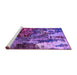 Sideview of Machine Washable Oriental Purple Industrial Area Rugs, wshurb2829pur