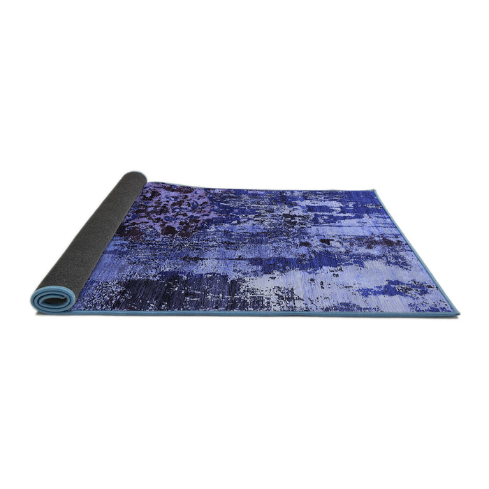 Sideview of Oriental Blue Industrial Rug, urb2829blu