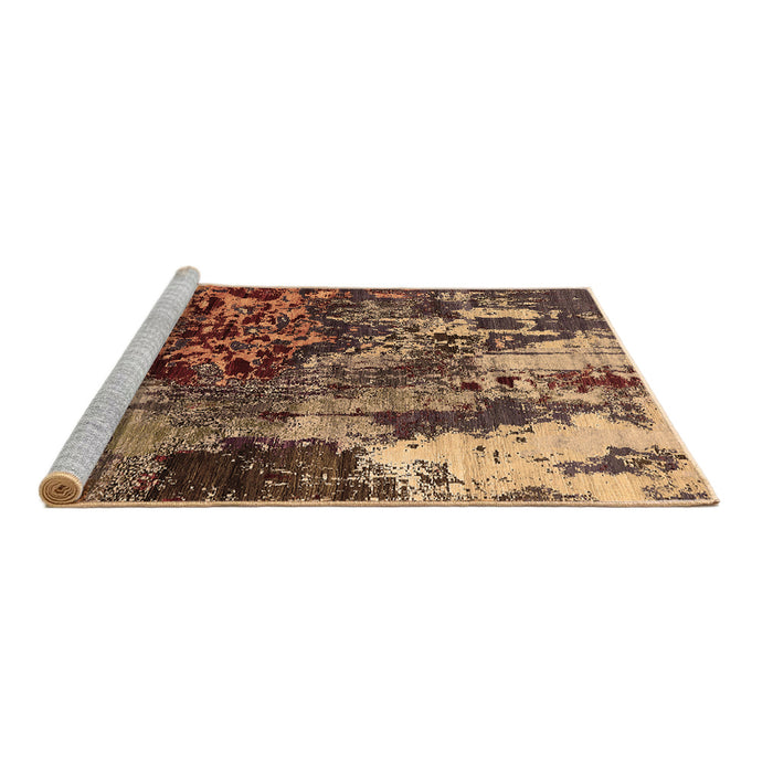 Sideview of Machine Washable Oriental Brown Industrial Rug, wshurb2829brn