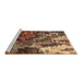 Sideview of Machine Washable Oriental Brown Industrial Rug, wshurb2829brn