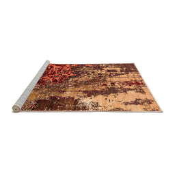 Sideview of Machine Washable Oriental Orange Industrial Area Rugs, wshurb2829org