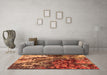 Machine Washable Oriental Orange Industrial Area Rugs in a Living Room, wshurb2829org