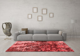 Industrial Red Washable Rugs