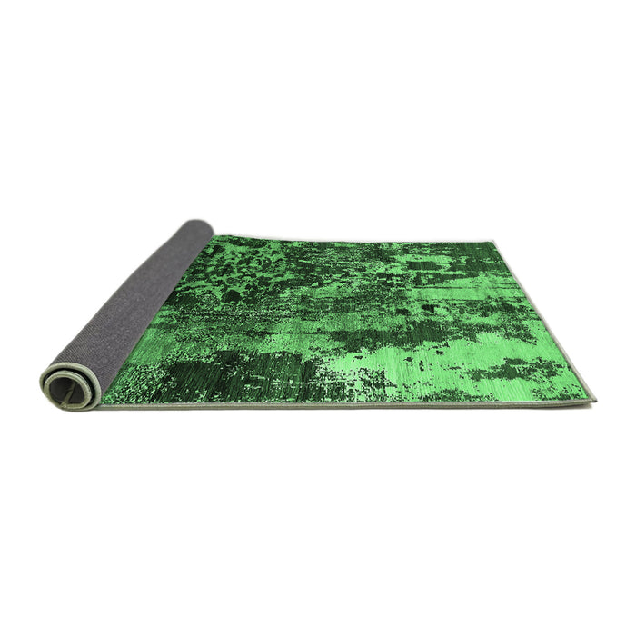 Sideview of Oriental Emerald Green Industrial Rug, urb2829emgrn