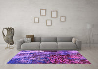 Machine Washable Oriental Purple Industrial Rug, wshurb2829pur