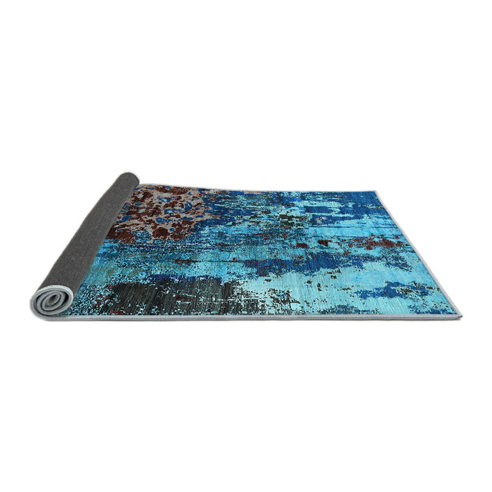 Sideview of Oriental Light Blue Industrial Rug, urb2829lblu