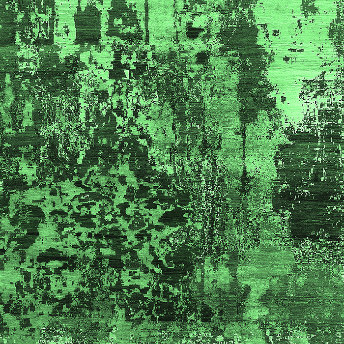 Machine Washable Oriental Emerald Green Industrial Area Rugs, wshurb2829emgrn