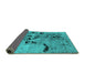 Sideview of Oriental Turquoise Industrial Rug, urb2830turq