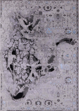 Mid-Century Modern Purple Oriental Rug, urb2830