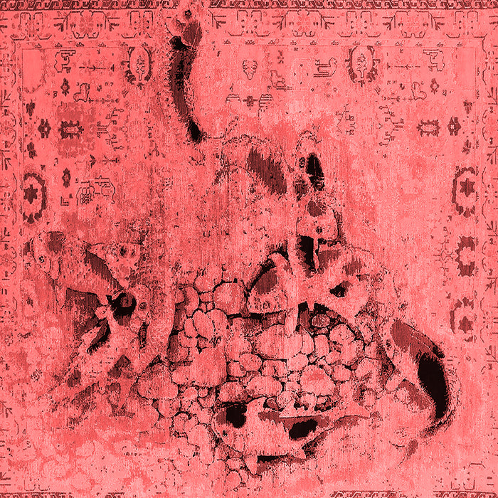 Machine Washable Oriental Red Industrial Rug, wshurb2830red