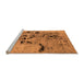 Sideview of Machine Washable Oriental Orange Industrial Area Rugs, wshurb2830org