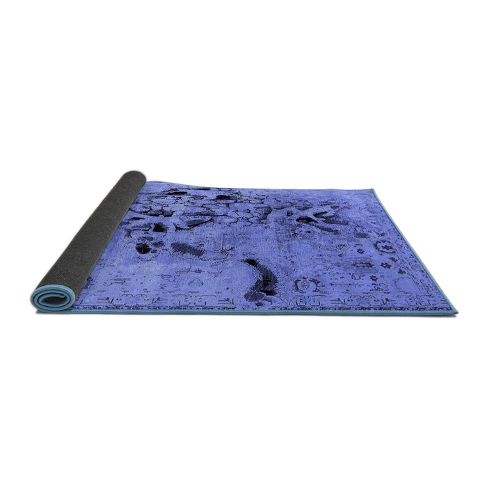 Sideview of Oriental Blue Industrial Rug, urb2830blu