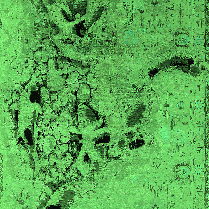 Machine Washable Oriental Green Industrial Area Rugs, wshurb2830grn