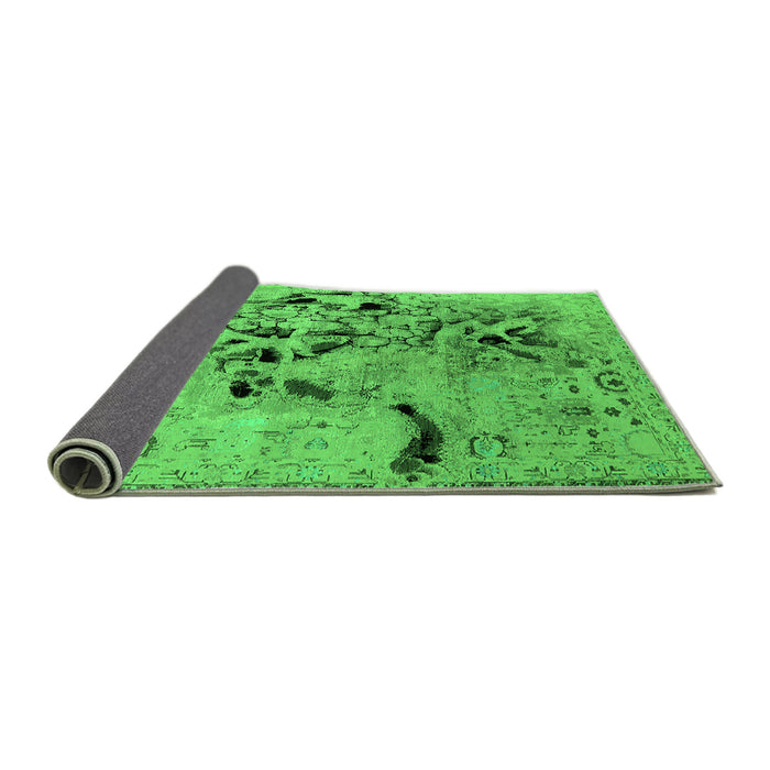 Sideview of Oriental Green Industrial Rug, urb2830grn