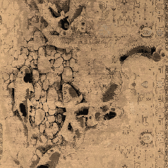 Machine Washable Oriental Brown Industrial Rug, wshurb2830brn