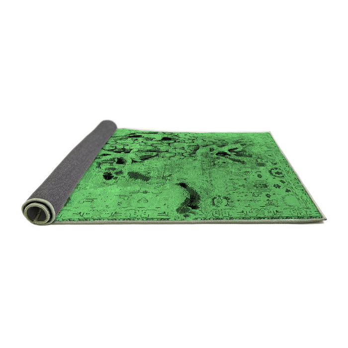 Sideview of Oriental Emerald Green Industrial Rug, urb2830emgrn