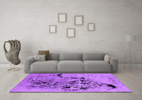 Machine Washable Oriental Purple Industrial Rug, wshurb2830pur