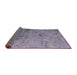 Sideview of Mid-Century Modern Purple Oriental Rug, urb2831