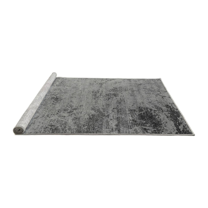 Sideview of Machine Washable Oriental Gray Industrial Rug, wshurb2831gry